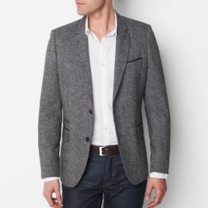 Пиджак, 34% шерсти SOFT GREY. Цвет: серый