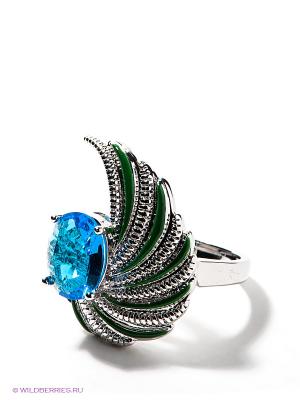 Кольцо Lovely Jewelry. Цвет: серебристый, синий, зеленый