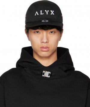 Черная шляпа с вышивкой 1017 ALYX 9SM