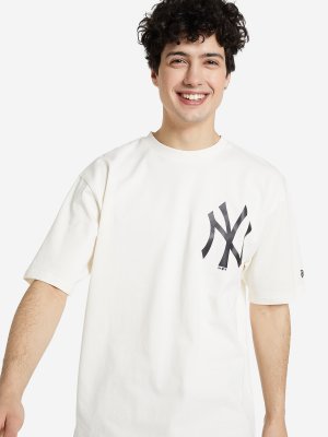Футболка мужская MLB New York Yankees, Бежевый, размер 52 Era. Цвет: бежевый