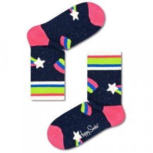 Носки размер 4-6Y, бесцветный, мультиколор Happy Socks. Цвет: разноцветный/микс
