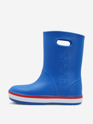 Сапоги детские Crocband Rain, Синий Crocs. Цвет: синий