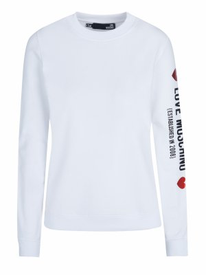 Пуловер Love Moschino, белый MOSCHINO