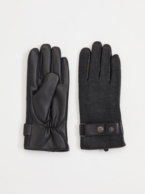 Тёплые перчатки zolla. Цвет: черный
