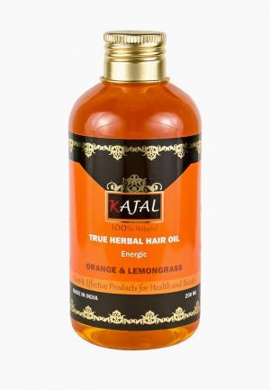 Масло для волос Kajal Тонизирующее Апельсин и Лемонграсс, 200мл. Цвет: прозрачный