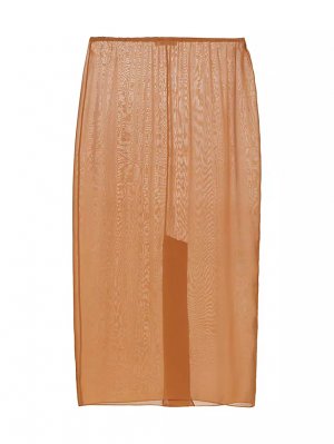 Прозрачная шелковая юбка Vaea , цвет pecan Gauchere