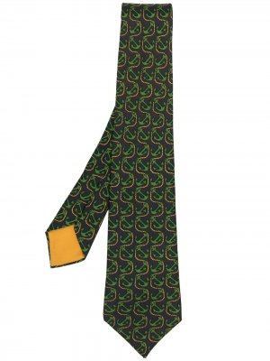 Галстук 2010-го года с узором Hermès. Цвет: зеленый
