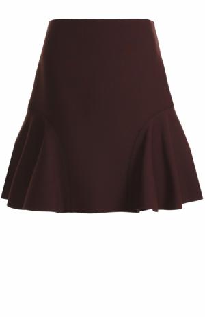 Мини-юбка с оборками Victoria, Victoria Beckham. Цвет: бордовый
