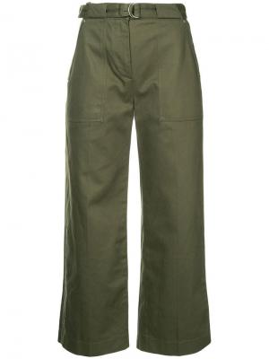 Укороченные брюки с высокой талией Rag & Bone. Цвет: зеленый