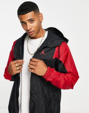 Спортивная куртка с логотипом черного/красного цвета Nike Jumpman-Черный цвет Jordan