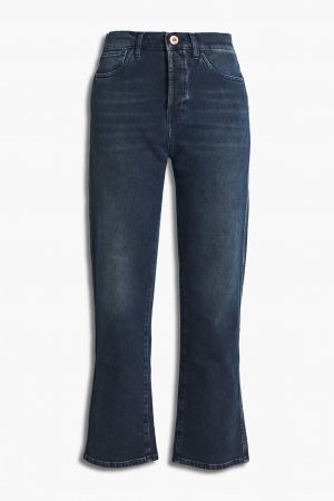 Укороченные прямые джинсы Austin с высокой посадкой, темный деним 3x1