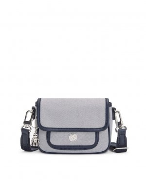 Маленькая женская сумка через плечо с несколькими отделениями светло-серого цвета , светло-серый Kipling