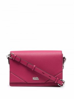 Большая сумка на плечо Stone с логотипом Karl Lagerfeld. Цвет: розовый