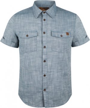 Рубашка с коротким рукавом мужская, размер 48 Outventure. Цвет: синий