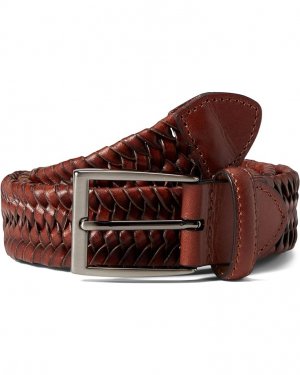 Ремень Leather Braided Belt, цвет Cognac Johnston & Murphy