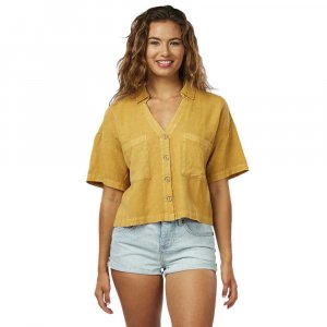Рубашка с коротким рукавом Premium Linen, желтый Rip Curl