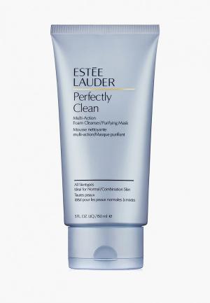 Пенка для умывания Estee Lauder Perfectly Clean Multi-Action Foam Cleanser/Purifying Mask, 150 мл. Цвет: прозрачный