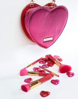 Набор кистей для макияжа с несессером в виде сердца -Бесцветный Spectrum