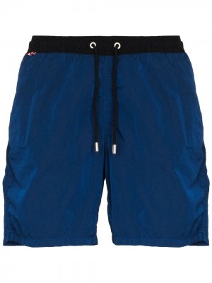 Плавки-шорты с нашивкой-логотипом MC2 Saint Barth. Цвет: синий