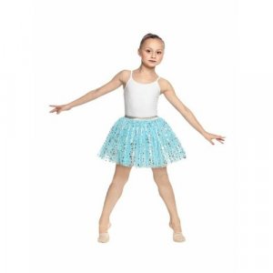 Юбка для танцев и гимнастики , размер 32, голубой ALIERA. Цвет: голубой