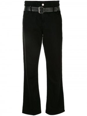 Расклешенные брюки с поясом RtA. Цвет: черный