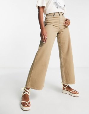 Широкие джинсы в стиле бежевого цвета Reclaimed Vintage