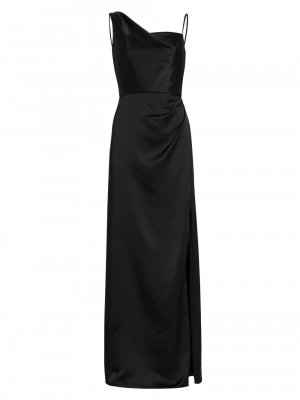 Атласное платье с драпировкой , черный Amsale