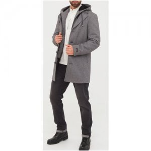Пальто , размер 44-170, серый MISTEKS design. Цвет: серый