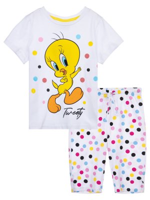 Комплект трикотажный фуфайка футболка брюки пижама пояс PLAYTODAY. Цвет: белый,разноцветный