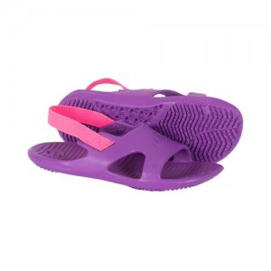 Тапочки для бассейна девочек фиолетово-розовые SLAP 100 BASIC NABAIJI Х Лиловый EU27/28 Decathlon. Цвет: фиолетовый