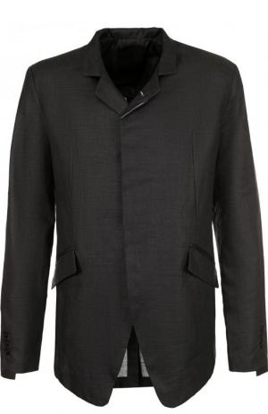 Однобортный пиджак с асимметричными рукавами Lost&Found. Цвет: черный