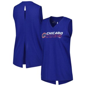 Женская верхняя одежда безрукавка с v-образным вырезом Royal Chicago Cubs Paisley Chase Unbranded