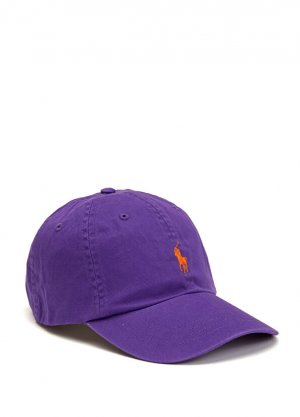 Фиолетовая мужская шляпа с логотипом Polo Ralph Lauren