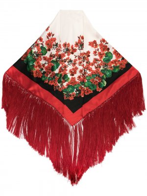 Шаль с бахромой Dolce & Gabbana. Цвет: красный