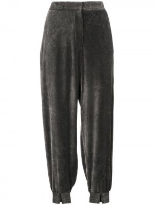 Бархатные строгие брюки Stella McCartney. Цвет: коричневый
