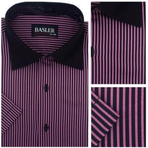 Рубашка , размер 39, фиолетовый Basler. Цвет: фиолетовый/фиолетовый-черный