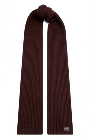 Кашемировый шарф Dolce & Gabbana. Цвет: коричневый