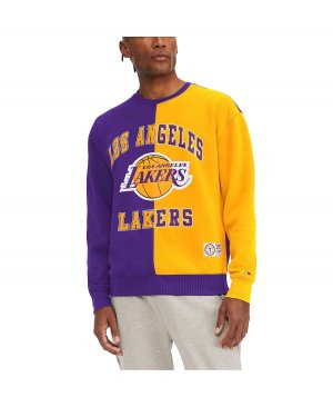 Мужской фиолетово-золотой свитшот Los Angeles Lakers Keith с раздельным пуловером Tommy Jeans