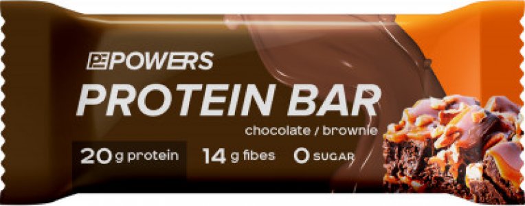 Батончик протеиновый Шоколадный брауни POWERS. Цвет: коричневый