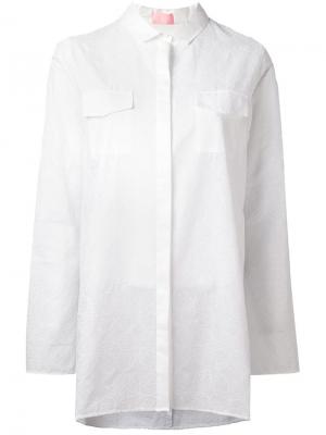 Рубашка с нагрудными карманами Giamba. Цвет: белый