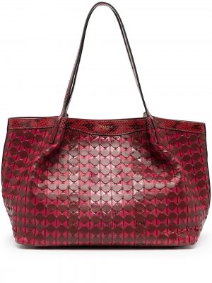 Плетеная сумка-тоут Serapian. Цвет: красный