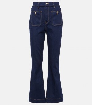 Carson укороченные расклешенные джинсы, синий Veronica Beard