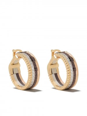 Золотые серьги-кольца Quatre Classic с бриллиантами Boucheron. Цвет: 3g