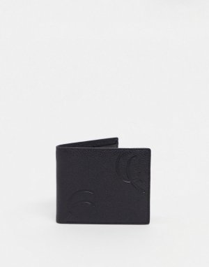 Кожаный бумажник с тиснением -Черный цвет Gianni Feraud