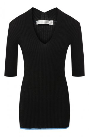Пуловер из вискозы Victoria Beckham. Цвет: черный
