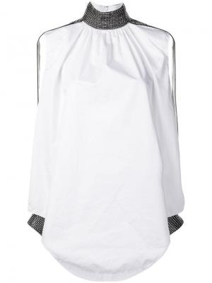 Блузка с рукавами декором Christopher Kane. Цвет: белый