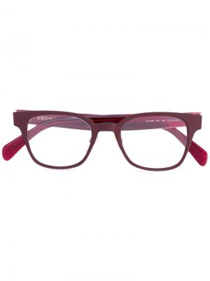 Солнцезащитные очки в квадратной оправе Céline Eyewear. Цвет: розовый и фиолетовый