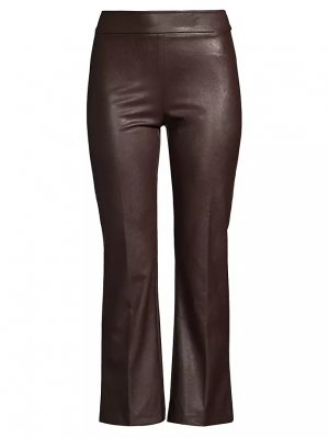 Укороченные брюки Leo из искусственной кожи , цвет brown pleather Avenue Montaigne