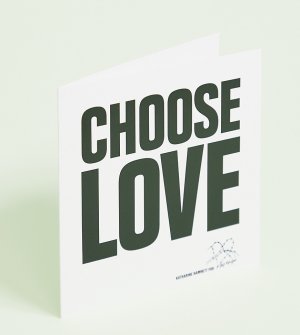 Открытка с надписью Choose Love -Белый Help Refugees