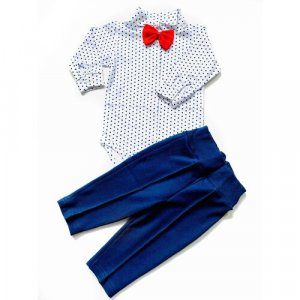 Комплект одежды , размер 80, белый, синий АЛИСА. Цвет: синий/белый